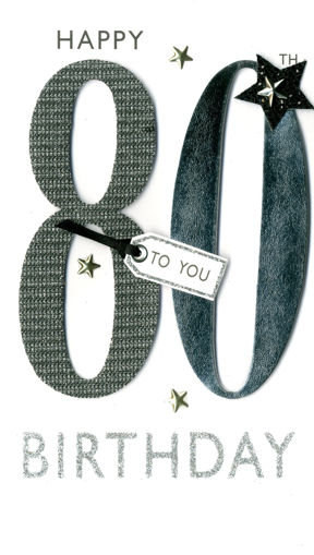 Picture of HAPPY 80TH BIRTHDAY CARD